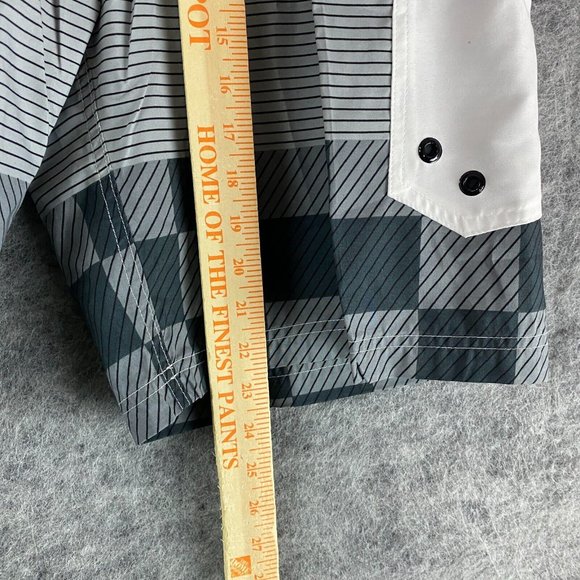 Molokai Board Shorts Size 36 Men's 100% Polyester Adults Blue Striped 2 - Picture 4 of 7